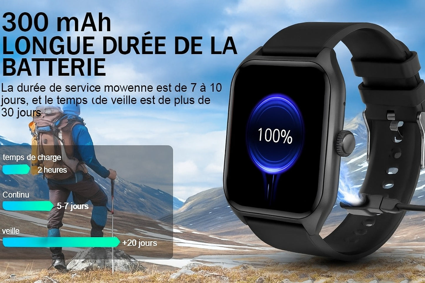 Montre Connectée LIVLOV – Suivi Santé & Sport IP67