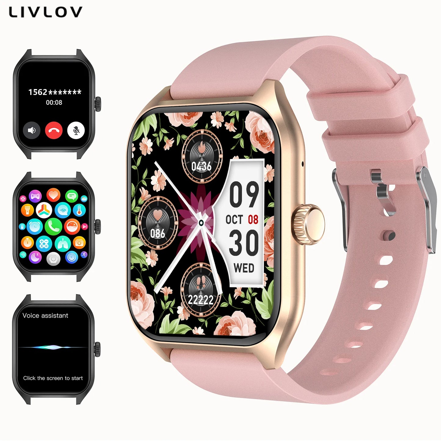 Montre Connectée LIVLOV Rose