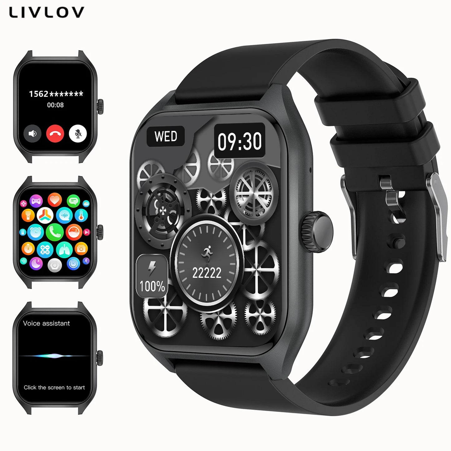 Montre Connectée LIVLOV Noir