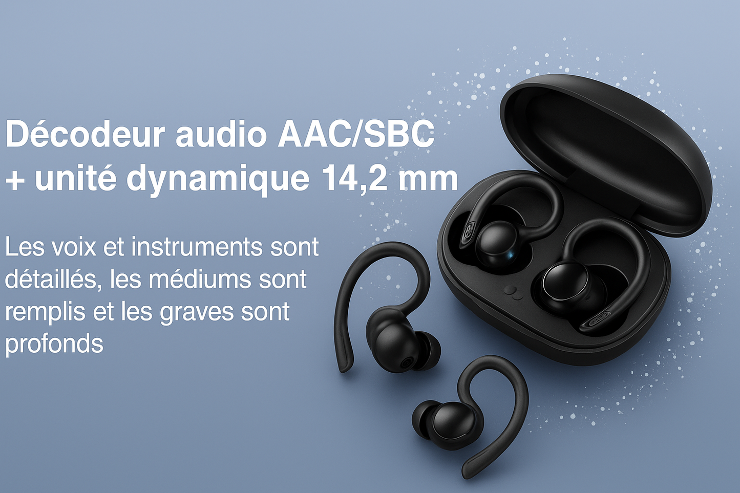 Écouteurs Drsaec Bluetooth – Puissance, confort & autonomie
