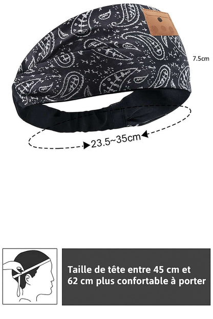 Bandeau Bluetooth Sport – Écouteurs & Microphone Intégré