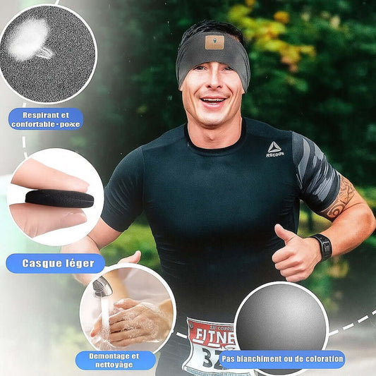 Bandeau Bluetooth Sport – Écouteurs & Microphone Intégré