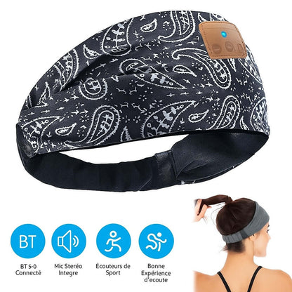 Bandeau Bluetooth Sport – Écouteurs & Microphone Intégré
