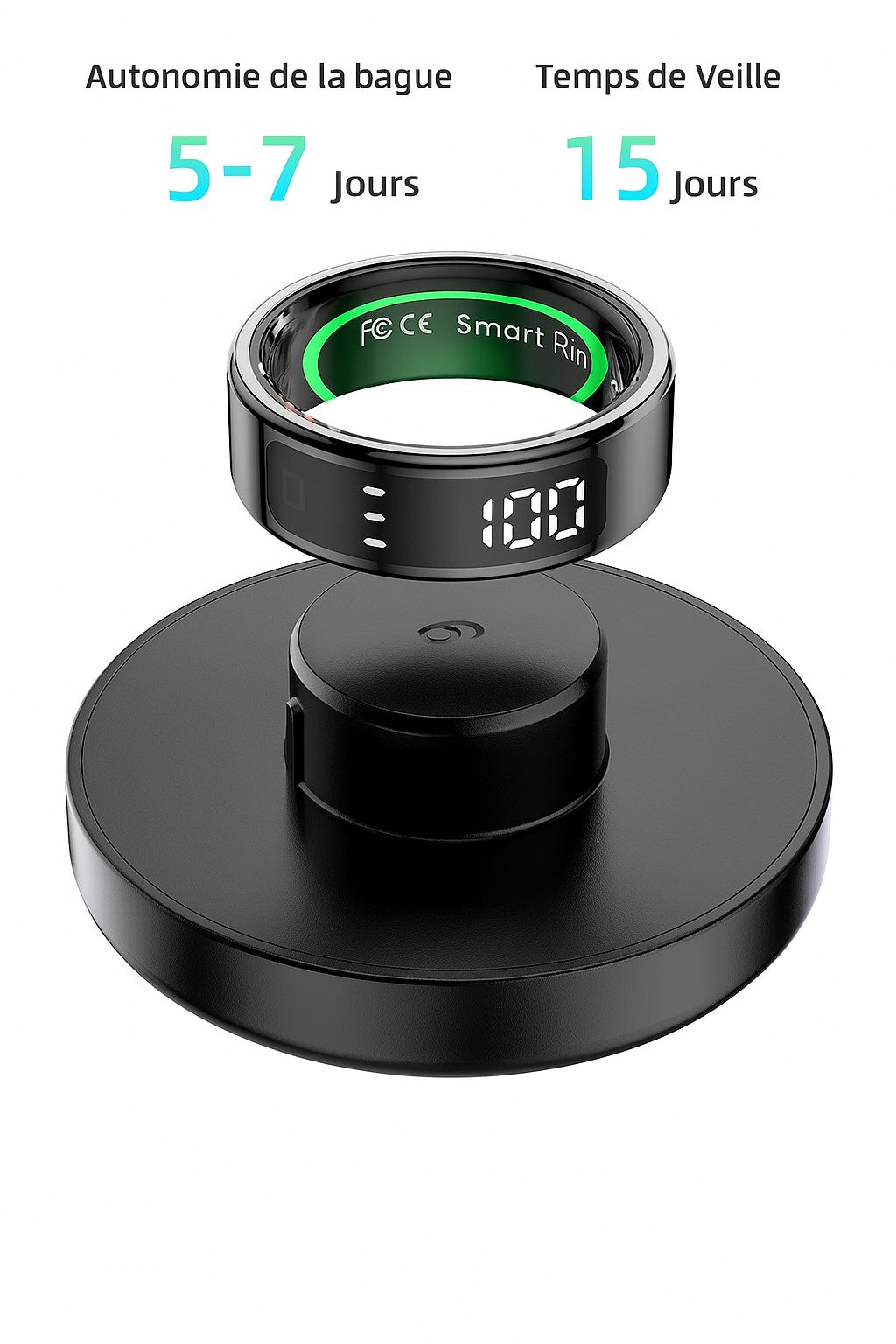 Bague Connectée R11 – Suivi Santé & Écran Tactile