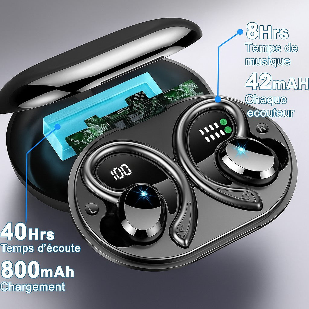 Écouteurs Drsaec Bluetooth – Puissance, confort & autonomie