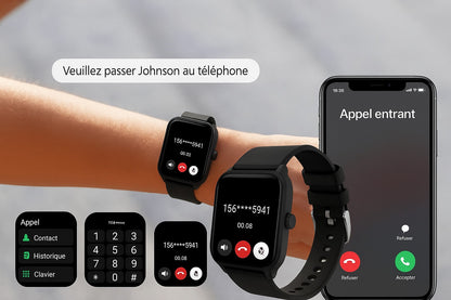 Montre Connectée LIVLOV – Suivi Santé & Sport IP67