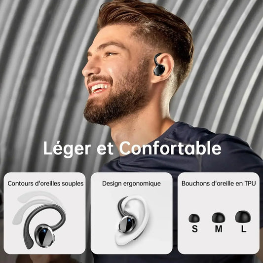 🎧 Écouteurs sans fil Drsaec Bluetooth 5.3 – Puissance, confort & autonomie