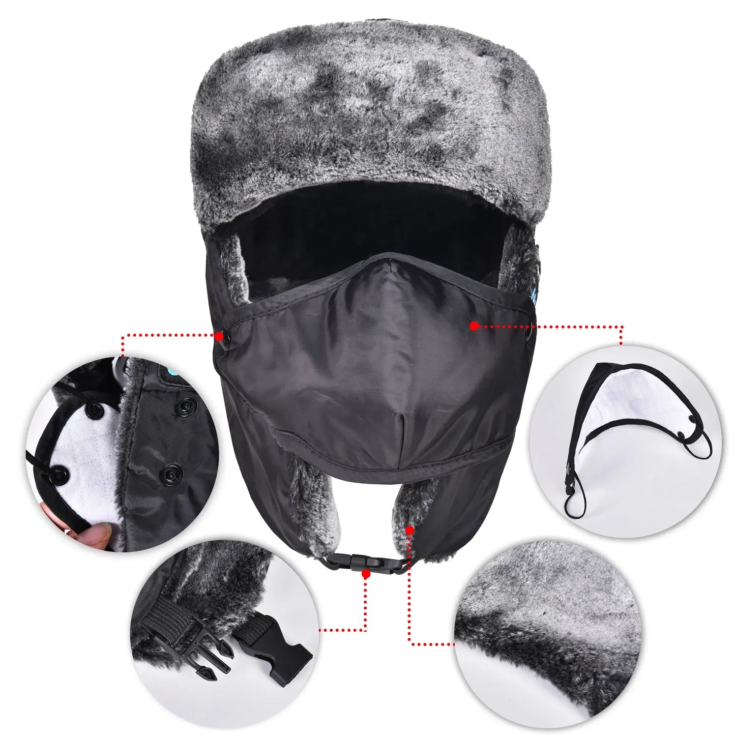 Chapeau de Trappeur Bluetooth - BLEMCO.FR