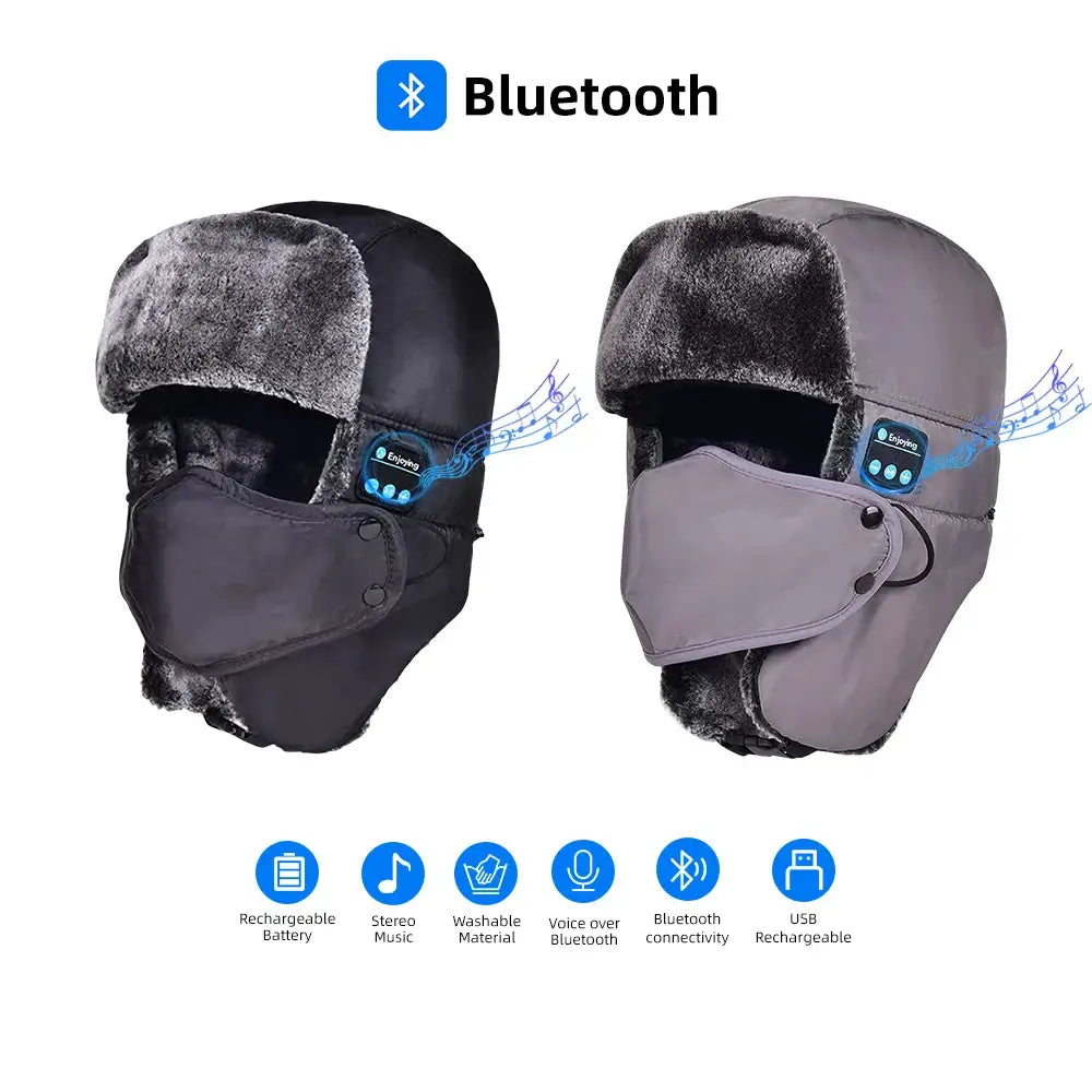 Chapeau de Trappeur Bluetooth - BLEMCO.FR