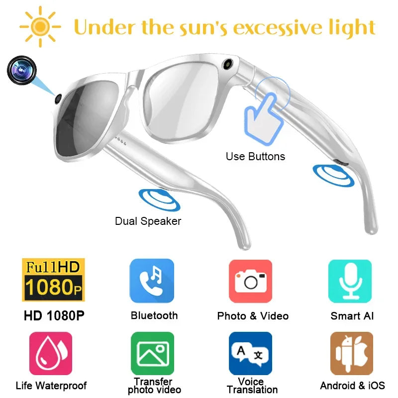 Lunettes Intelligentes BMAD pc blanc