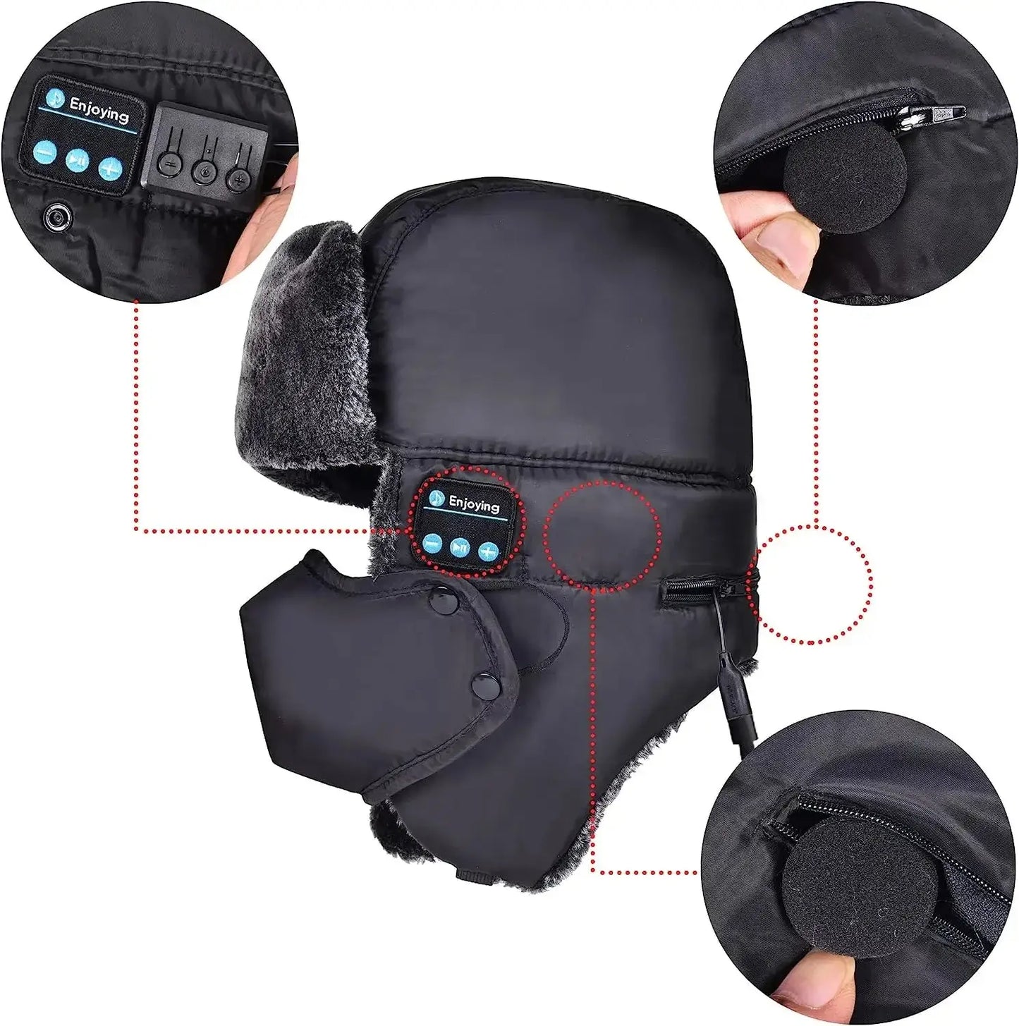 Chapeau de Trappeur Bluetooth - BLEMCO.FR