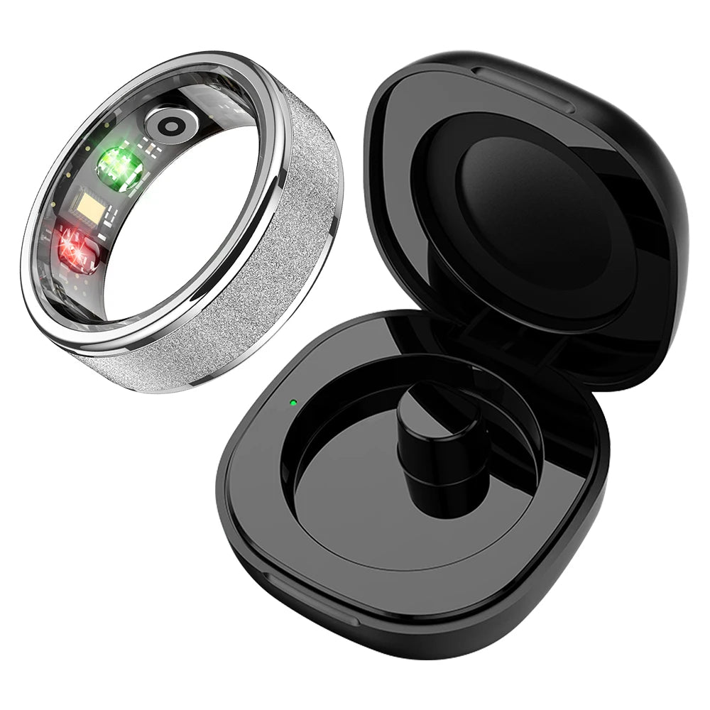 Bague Connectée COLMI R10 Argent avec son boitier de charge