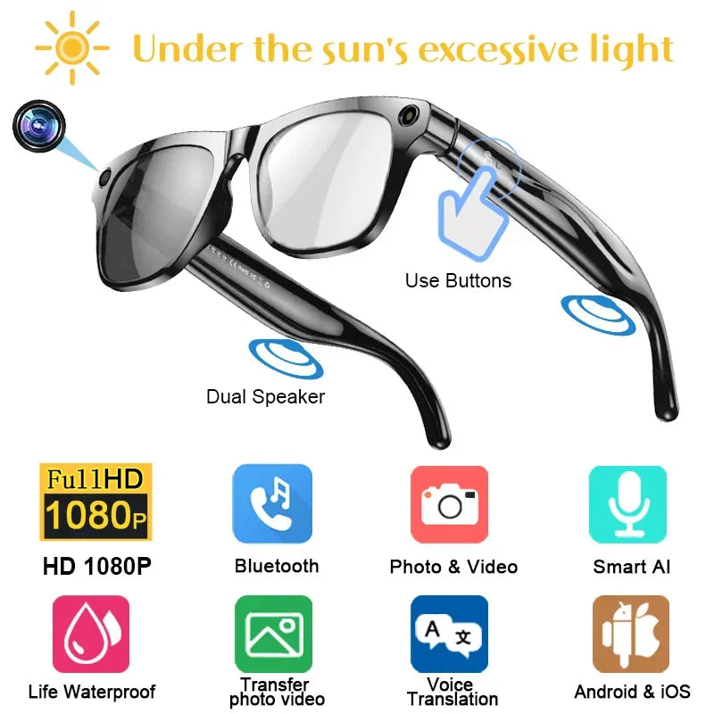 Lunettes Intelligentes BMAD pc Noir