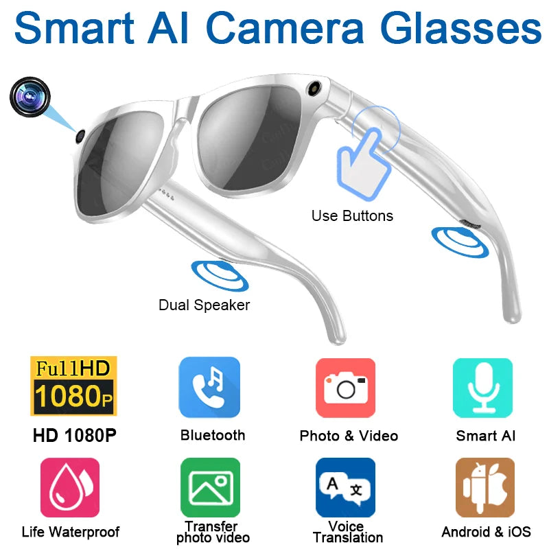 Lunettes Intelligentes BMAD Blanc