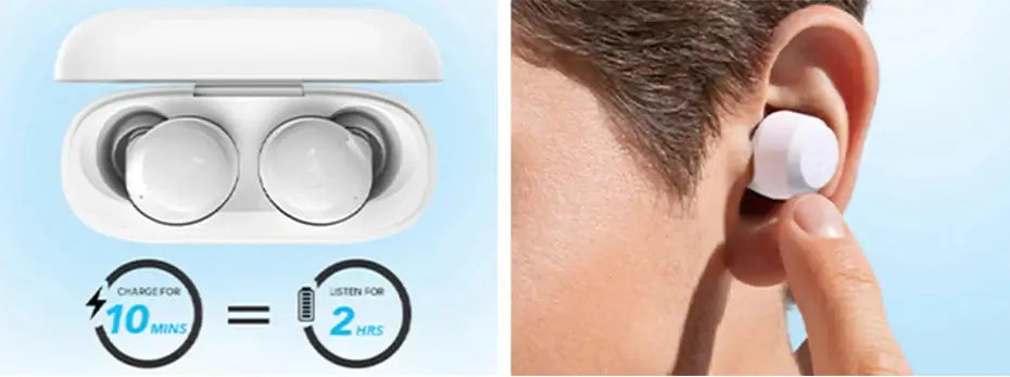 Écouteurs Bluetooth Anker A20i avec étui de chargement, chargez 10 minutes pour 2 heures d'écoute.