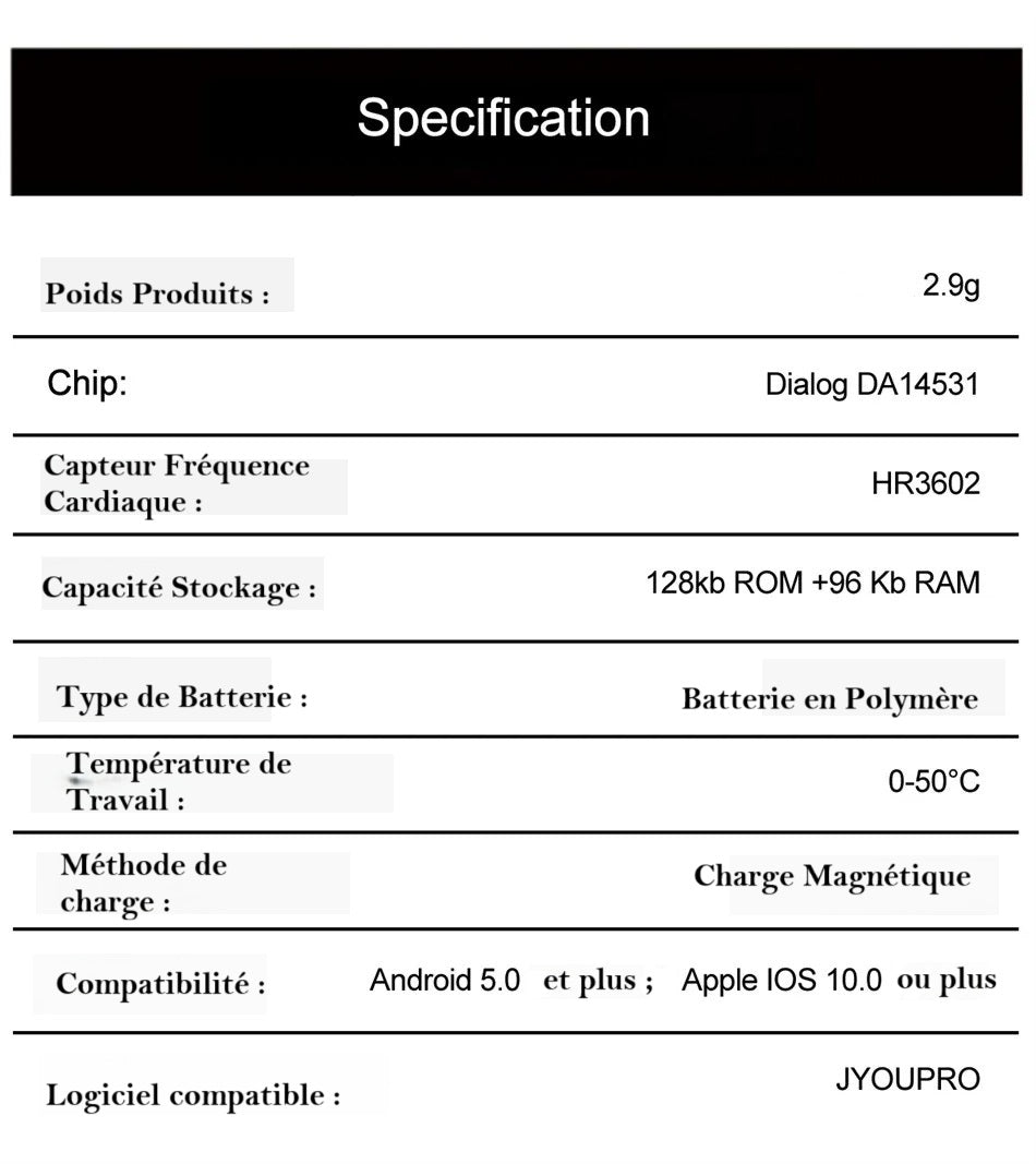 Bague Connectée X1 – Suivi Santé & Activité