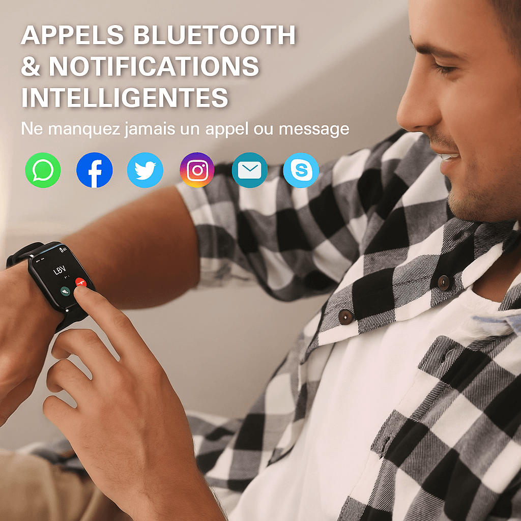Montre Connectée C20Pro avec application des réseaux sociaux
