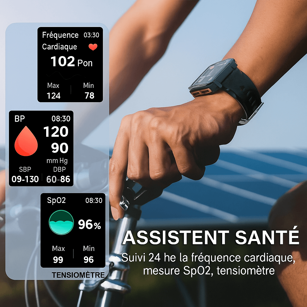 Montre Connectée C20Pro proposant des fonctionnalités santé